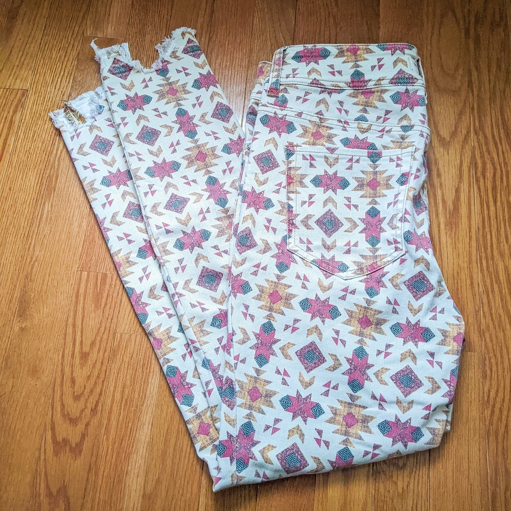 Free People Geo Print Jeans